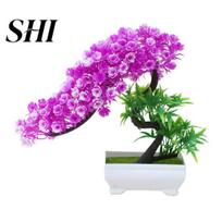 Dirbtinių gėlių augalo medžio vazoninis bonsai biuro sodo vakarėlio darbalaukio ornamentas