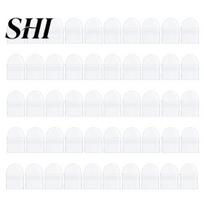 Lightweight Coin Holder 50Pcs Souvenir Storage Bag Clear Waterproof Dustproof PVC Semi-circle Collection Medal Sleeve Flap Jewelry Protector skaidri