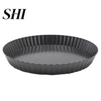 Toasting Pan Pizza Tray Easy to Demould High Hardness Wave Edge Design Carbon Steel Round Pastry Cake Baking Home Supplies 26cm