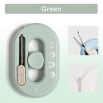 1pcs Funny mini Fold Scissor Portable Size Fidget Spinner Safe Cutter Utility Knife Cutter for Paper Diary Office School A7894 žalia
