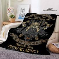 Viking Vegvisir Shield Printed Blanket Children Warm Beautiful Flannel Soft and Comfortable Blanket Home Travel Birthday Gift 75X95CM
