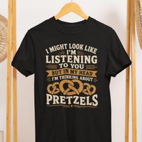 Funny Pretzel Shirt, Comfort Colors 1717 T-Shirt, Snack Lover Graphic Tee M