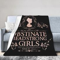 Jane Austen Pasididžiavimas ir prietarai Flanelinis pledas Užsispyrusių merginų Vintažiniai pledai namams 200x150cm Lengvas 75X95CM