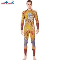 3mm Full-Body Neoprene Wetsuit Men Women Camo Diving Surfing Snorkeling Water Sports Thermal Protection Small