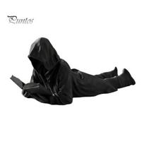 PLA Reader Figurine Black Robe Figurine, 3D Printed Faceless Reading Man Statue Statue, Lying Bookworm Sculpture for Home Office Bookshelf Modern juoda