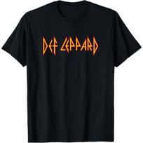 Def Leppard Classic Logo Black Cotton T-Shirt for Rock Music Fans S įvairiaspalvis