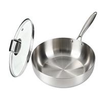 Tulkox Stainless Steel Deep Frying Pan Brand 9cm Deep Heat Glass Lid Extra Thick Stainless Steel Stove No Dishwasher Gift Box Detailed Instructions