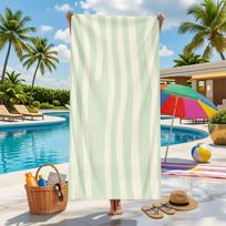Tropical Flamingo Cocktail Sunglasses Palm Leaf Beach Towel Soft Quick Dry Towel For Swimming Pool Beach Shower Vacation Use 50x100cm
