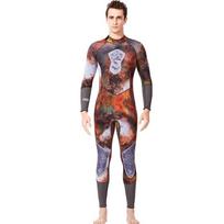 3mm Camo Neoprene Wetsuit Diving Snorkeling Surfing Spearfishing Warm Water Sports Unisex Adult Small