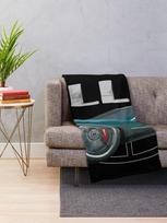 Bullitt Green Mustang GT L V Classic Steve McQueen Muscle Car Throw Blanket for Cozy Comfort Size: 75*100cm, Weight: 230 GSM