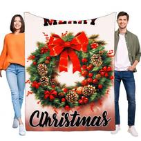 Mid-Century Modern Geometric Blanket Blue White Soft Cozy Flannel Throw for Sofa Bed Couch Home Decor Lightweight Gift Size: 75*100cm, Weight: 230 GSM