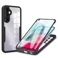 360 laipsnių dvigubas minkštas silikoninis dėklas, skirtas Samsung Galaxy A54 A14 A04S A23 A33 A53 S21 S22 S23 Xiaomi Redmi Note 12 iPhone 15 14 13 12 11 Pro Max dangtelis For iPhone 8 Plus juoda
