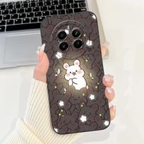 For Realme 12 Pro+ 12Pro 5G Phone Case Realme 12 Pro Plus 5G Elegant Floral Cat Painted Soft Silicone Plain Shockproof Cases Realme 12 Pro Plus