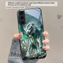A huge dragon and tiger For Samsung Galaxy S20 S21 S22 S23 Plus S24 FE S25 Ultra S26 Edge S25+ S20+ S22+ Black Glass Phone Case Galaxy S26