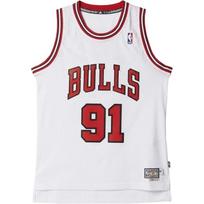 Adidas NBA Dennis Rodman Bulls Namų 91 Marškinėliai Be Rankovių Madingas Sportinis Tankinis Viršus Vyriški Viršutiniai Drabužiai A46387 L white