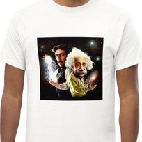 Nikola Tesla ir Albertas Einšteinas, Juokingi smegenų puvimo memų marškinėliai, Tikrai genijai? Nepažaboti Netinkami Marškinėliai, Vintažiniai Unisex Grafiniai Marškinėliai 4XL