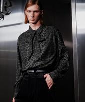 Untage Leopard Print Shirt [Black(Unisex)]_Uts-Fs23 Black/M
