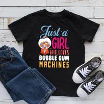 Bubble Gum Machine T-Shirt, Kids Shirt, Toddler Tee, Kids T-shirt, Sweet Gum Tee, Girl's Apparel, Fun Candy Top, Youth Clothes 3XL