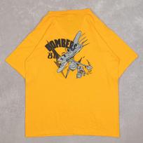 Russell Athletic Vintage Back Door Bombers Single Stitch T-Shirt Large Men's 1988 USA Made Yellow V-Neck M