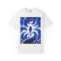 Blue Unknown silhouette in swirling blue vortex T-Shirt 3XL
