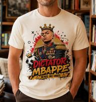 Diktatorius Mbappé marškinėliai | Tik įsakymai, ne perdavimai, Mėmė marškinėliai, Comfort Colors S
