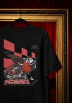 JDM Drift T-Shirt: Anime Street Car Art - Red and Black Tee 3XL