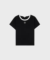 Sporty & Rich Srhwc Ringer T-Shirt R255Awt026 Black/M