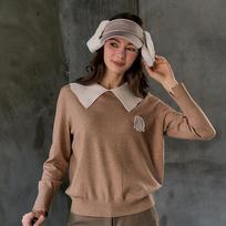 Venezia 12 Fw Flat Collar Knit Beige Free/Begie