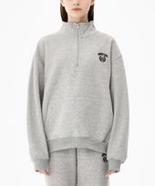 Moz Moz Laurel Oversized Fleece-Lined Half-Zip Melange Melanji/2