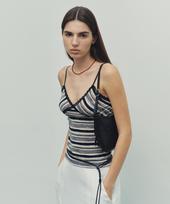 Nive Lace Multi Stripe Sleeveless (Brown) Free