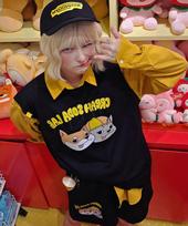 Cream Soda Lab Balloon Parku And Grey Sleeveless Black L