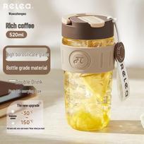 Wushengwu 520ML Double-Drink Glass Coffee Cup