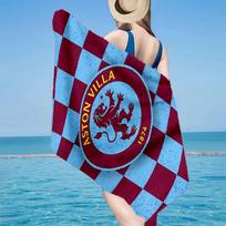 Aston Villa Crest Design Microfiber Beach Towel, Lightweight And Quick-Dry, for Summer Travel, Beach Essential, Swimming Pool 70cmx140cm(27x55inch)