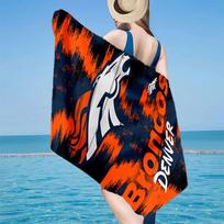 Denver Broncos Logo Microfiber Beach Towel, Lightweight And Quick-Dry, for Summer Travel, Beach Essential, Swimming Pool 70cmx140cm(27x55inch)
