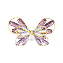Weiman 14K Gold Animal Butterfly Brooches Luxury Women Fashion Rhinestone Crystal Gold Plated Customize Designer Brooch Pins TXZ923135 auksas