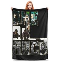 Soft BlanketBoy Girl Decorative One OK Rock Japan Dome Throw Blanket Flannel Bedspread For Couch Chair Novelty Sofa Bed Cover Size: 75*100cm, Weight: 230 GSM