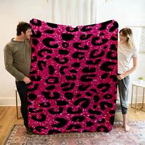 1pc Luxurious Leopard Print Flannel Blanket-Soft,Cozy & Hypoallergenic,Ideal for Sofa,Bed,Office,Travel,Picnic, and Outdoor Use Size: 75*100cm, Weight: 230 GSM