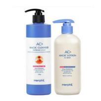 Merphil Body Acne / Back Acne Improvement AC+ Body Wash 500 g & AC+ Magic Body Lotion 400 mL Set 500g+400ml