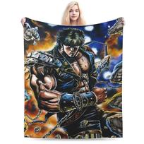 hokuto no ken Survivor Cute Blanket Quality Warm Throw Blanket Winter Children Bedroom Novelty Bedspread Size: 75*100cm, Weight: 230 GSM