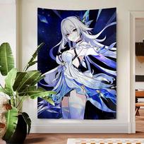 Skirk Genshin Impact Hanging Bohemian Tapestry Hanging Tarot Hippie Wall Rugs Dorm Japanese Tapestry 100X70CM