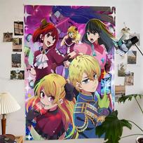 Oshi No Ko Cartoon Tapestry Art Science Fiction Room Home Decor Wall Hanging Home Decor 100X70CM