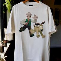Vtg Vintage Wallace Gromit For Fans Cotton Unisex White Tee Shirt S