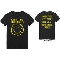 Official Licensed Nirvana Happy Face T Shirt Rock Grunge Kurt Cobain S