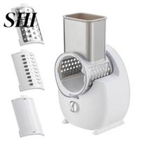 Vegetable Slicer Electric Cheese Grater Detachable Salad Maker Cutter BPA-Free Potato Scrubber Shredder Efficient Shredding Machine US Plug
