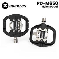 BUCKLOS Bike Pedal Non Slip MTB Road Bicycle Pedal Platform Dual-Funcion Flat Clipless Ultralight Cycling Cleat Pedals Bike Part