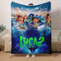 1 vnt., „Luca 2“ filmo plakato įkvėpta namų dekoro pledas, minkštas užtiesalas sofai, lovai, kelionėms 75X95CM