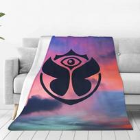 Tomorrowlands muzikos festivalio simboliniai pledai Flanelė Elektriniai šokiai DJ Lengvas plonas metamas pledas Lėktuvo kelioninis užtiesalas 75X95CM
