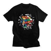 Custom Rubix Rubiks Cube Math Formula T Shirt for Men Tshirt Casual Tees Geek Magic Gift T-shirt Slim Fit Clothing S įvairiaspalvis