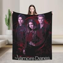 V-Vampyrų dienoraščiai Pliušinis pledas Vaikams Suaugusiems Flanelinis pledas Lauke Šiltas Minkštas Individualios kokybės lovatiesė Dovana 75X95CM