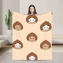 Animacinis panda Bubu Dudu pledai Aksominiai Pavasario Rudens Daugiafunkciai Lengvi Mesti pledai Namams Biurui Antklodė 75X95CM